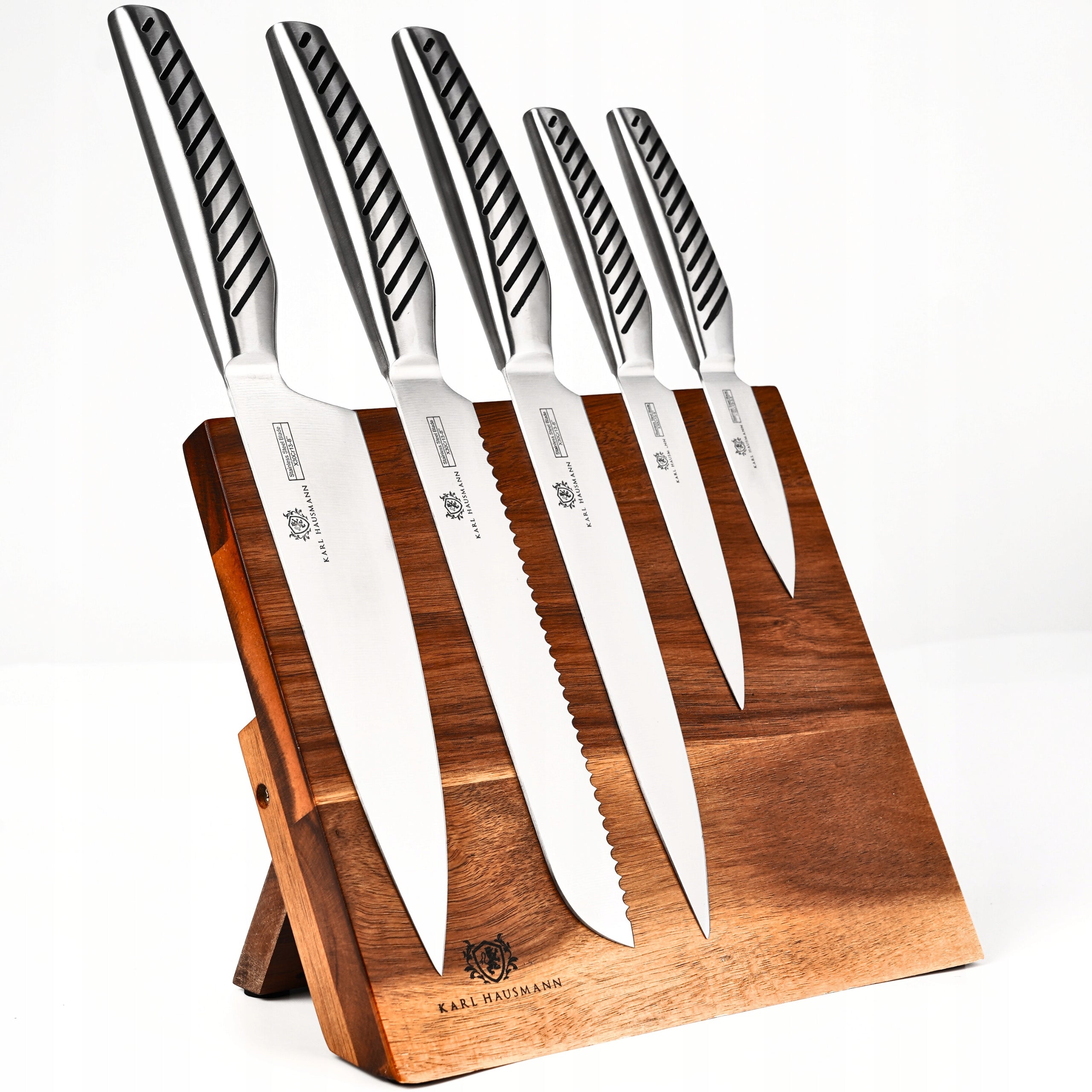 SET OF 5 KITCHEN KNIVES STEEL sharp KNIVES CHEF'S KNIFE 18/0 Brand Karl Hausmann