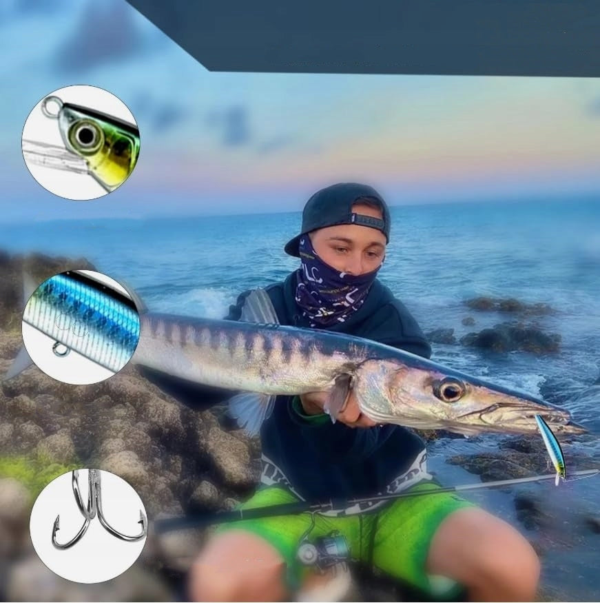 SET OF 83pcs Fishing LURES FOR SPINNING +BOX ripper wobbler twister Brand no brand