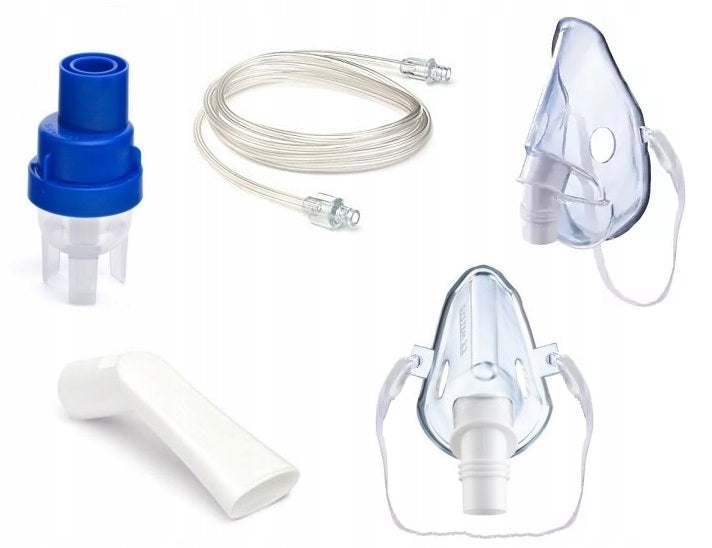 SET OF ACCESSORIES FOR INHALER PHILIPS RESPIRONICS 2MASKS WITH RUBBER BANDS MOUTHPIECE