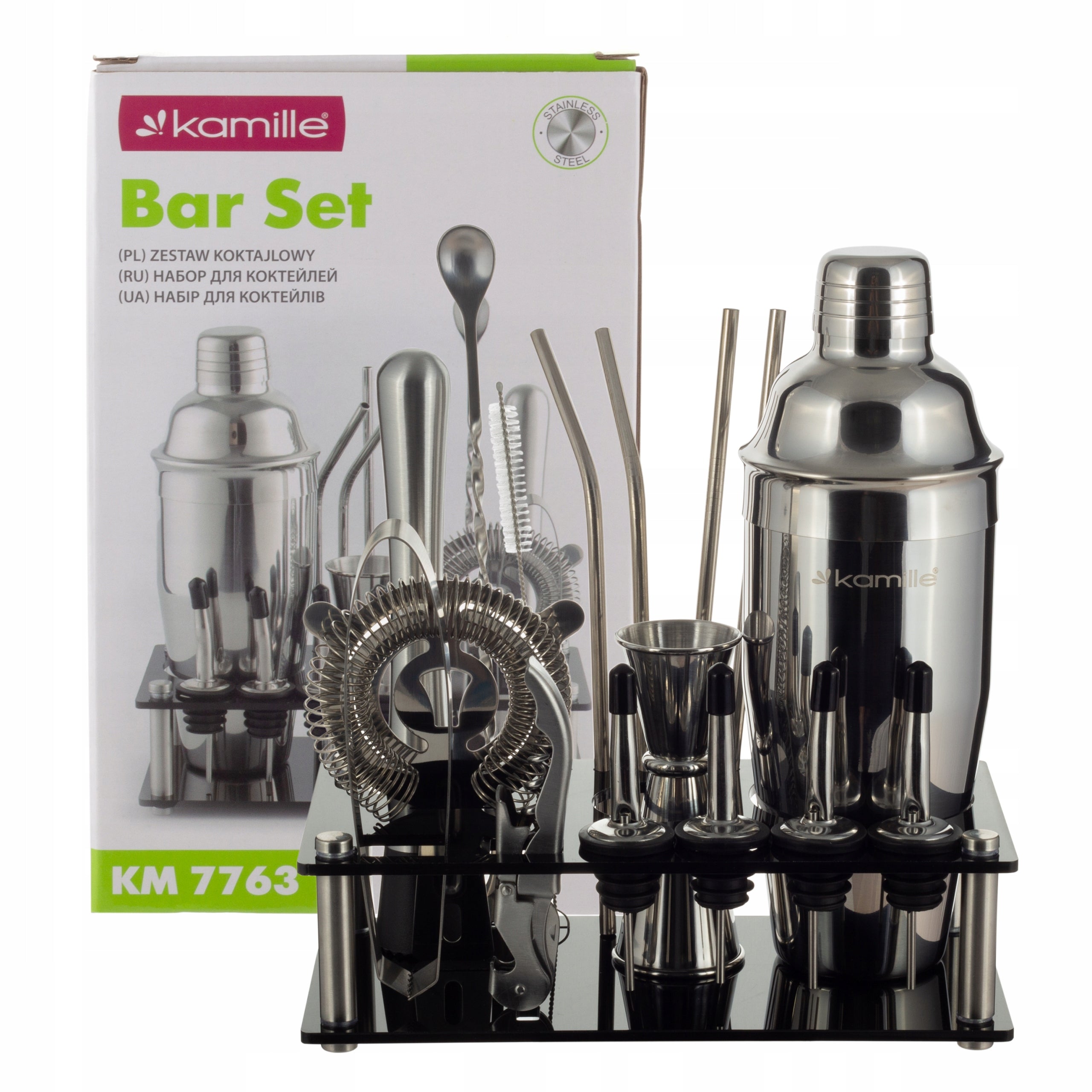SET OF BARTENDING SHAKER FOR COCKTAIL DRINKS KAMILLE