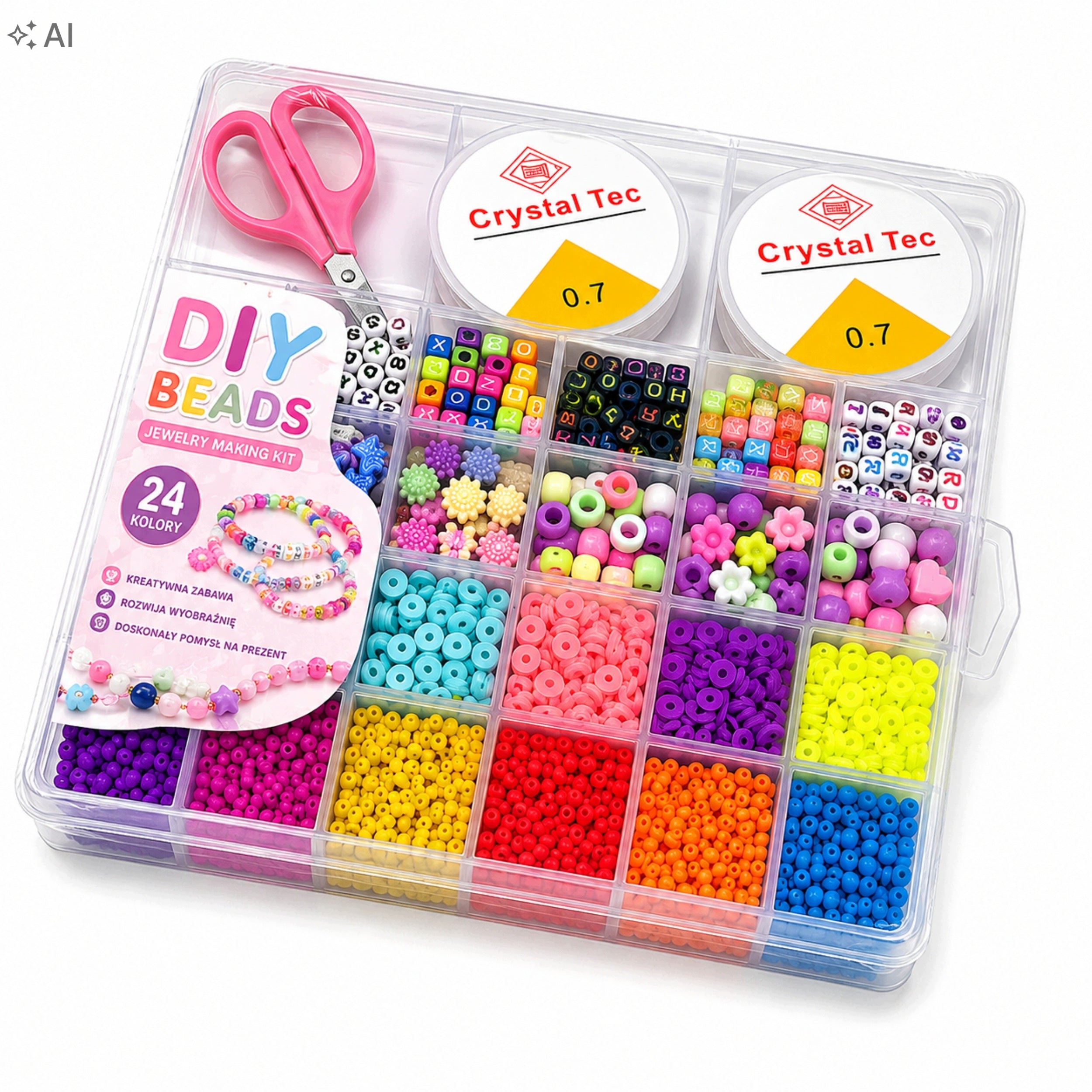 SET OF BEADS FOR MAKING BRACELETS BRACELET BEADS LARGE SET Packaging status original