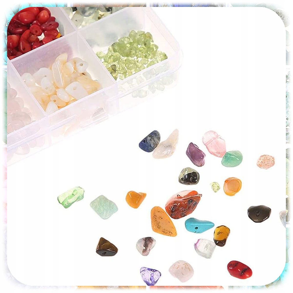 SET OF BEADS FOR MAKING JEWELRY BRACELETS WITH STONES 1203EL GIFT Manufacturer code 008119 XXL