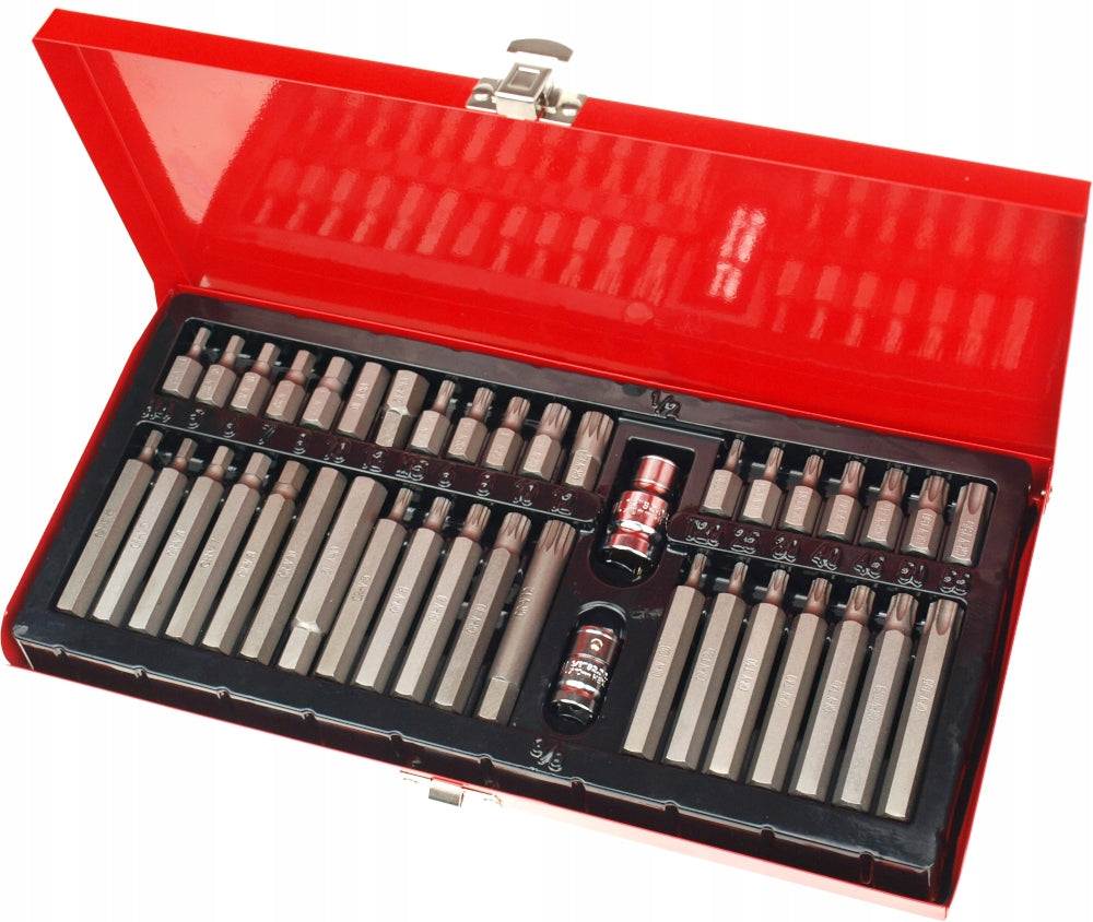 SET OF BITS ALLEN - TORX - SPLINE - KEYS 40 EL. + METAL BOX