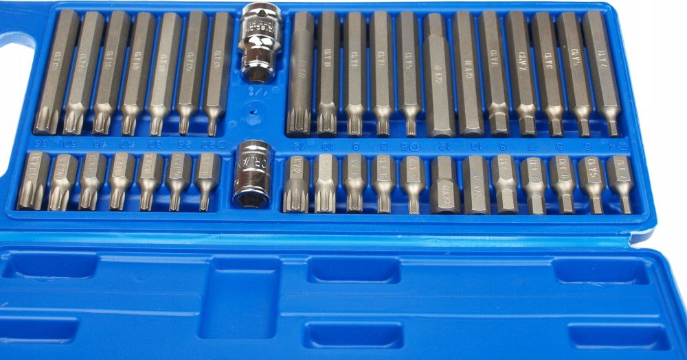 SET OF BITS ALLEN - TORX - SPLINE - KEYS 40 EL. Manufacturer code CXA-1020.2