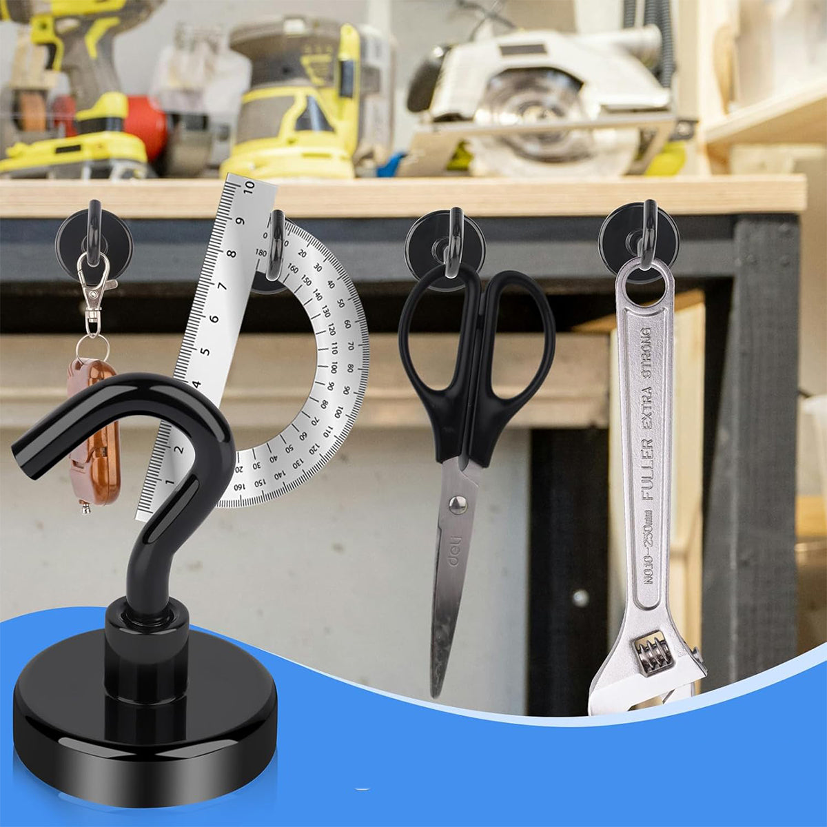 SET OF BLACK HOOKS MAGNETIC HOLDERS STRONG UNIVERSAL 20pcs Number of pieces on offer 20 szt.