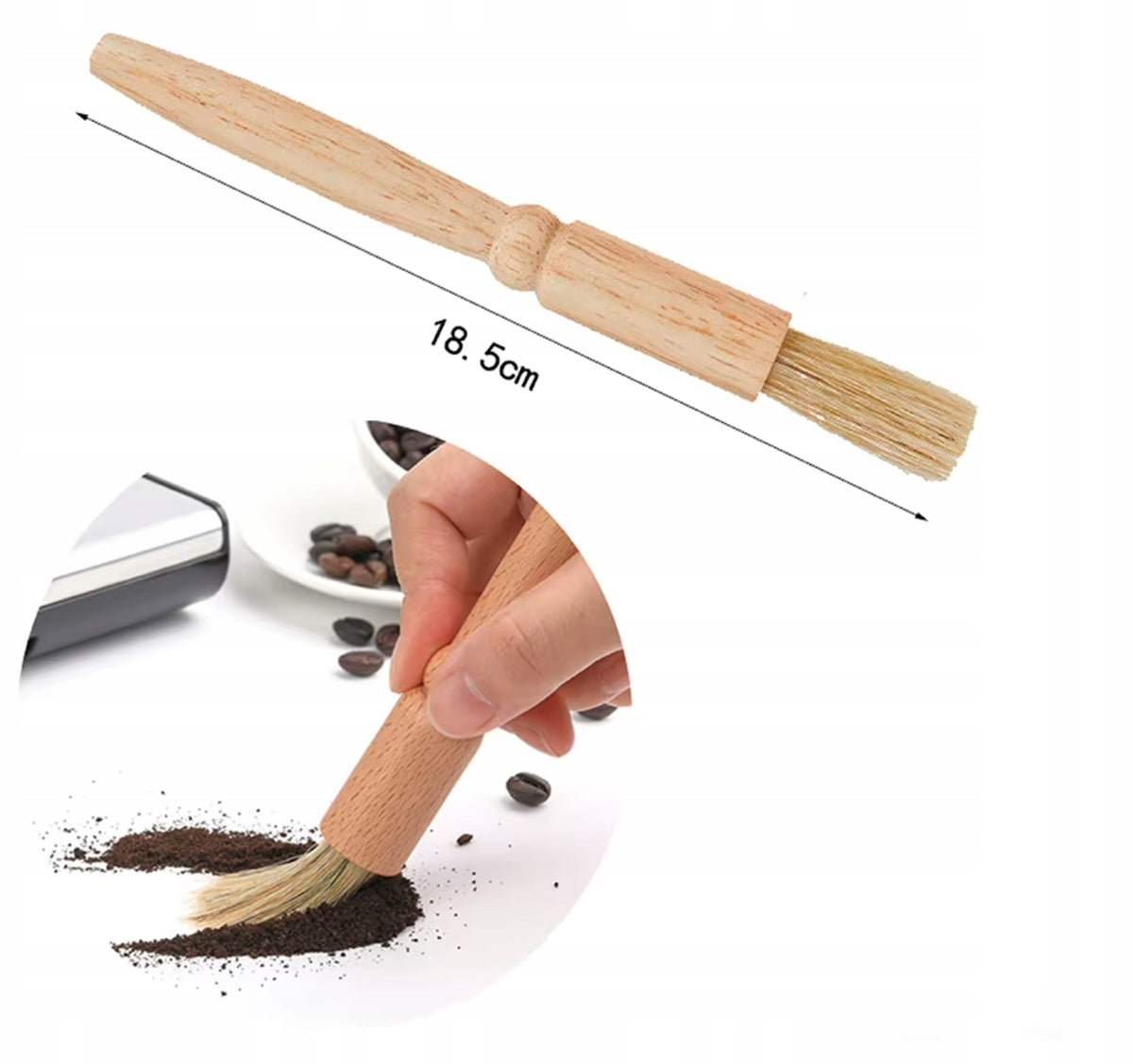 SET OF BRUSHES FOR CLEANING THE FLASK OF THE COFFEE GROUP OF THE MACHINE + NEEDLE EAN (GTIN) 5903794496361