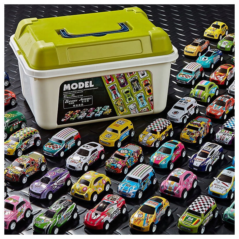 SET OF CARS RESORAKI IN THE TRUNK DRIVE METAL RACING CARS 70 PCS EAN (GTIN) 5906708101672