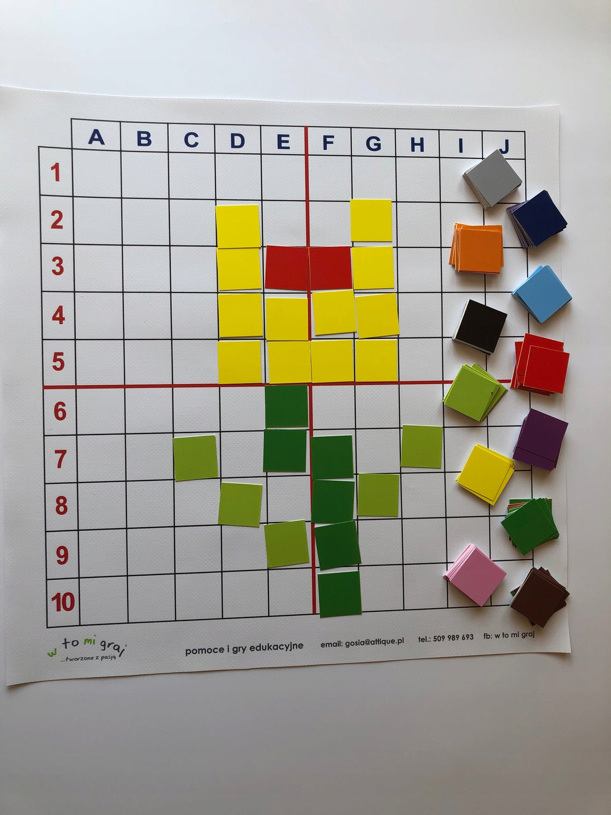 SET OF CARTONS FOR CODING 240pcs COLORS 3x3cm