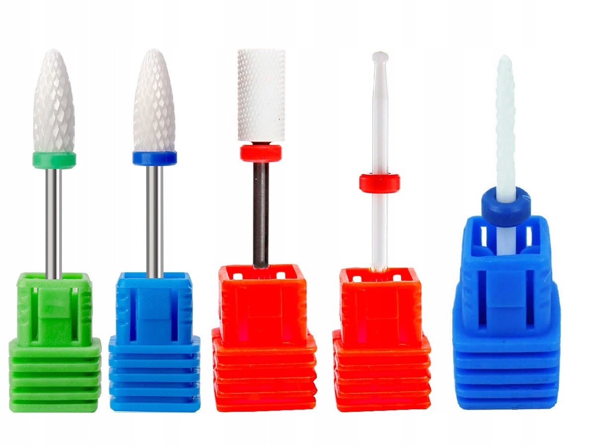 SET OF CERAMIC NAIL CUTTERS 5 PIECES HYBRID GEL ACRYLIC