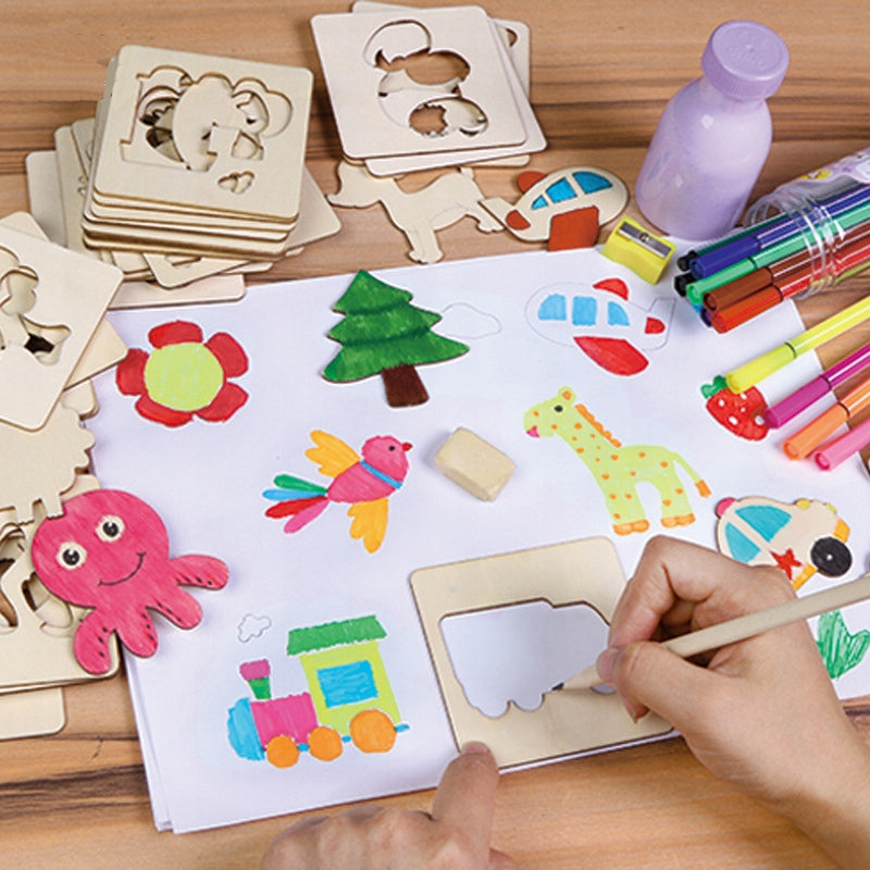SET OF CREATIVE TEMPLATES FOR PAINTING WOODEN PUZZLE COLORING BOOK Manufacturer code KZ0599