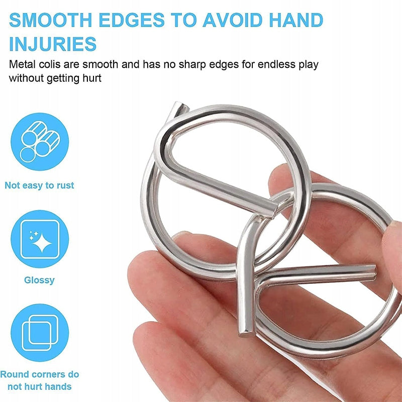 SET OF EDUCATIONAL TOYS GAME IQ PUZZLES METAL WIRE PUZZLES Manufacturer code Łamigłówka metalowa