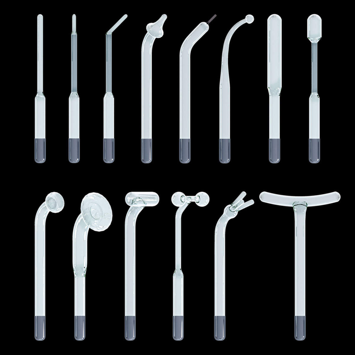 SET OF ELECTRODES FOR DARSONVAL 14 PELLETS IN CASE Packaging status original