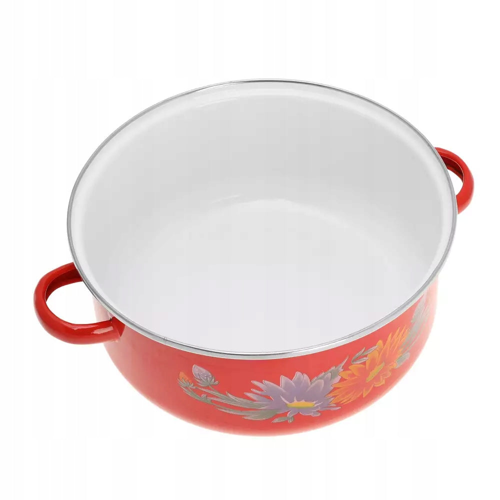 SET OF ENAMEL POTS 10 ELEMENTS Coating type enamel