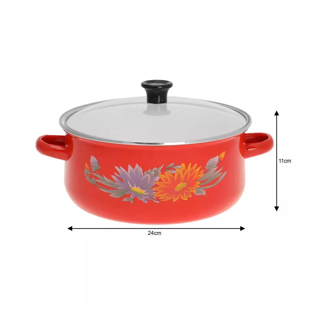 SET OF ENAMEL POTS 10 ELEMENTS Line Emalia