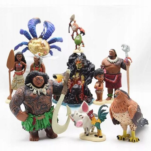 SET OF FIGURINE FIGURINES 10 PIECES FROM FAIRY TALE VAIANA TOY GIFT FOR CHILDREN Brand Pan i Pani Gadżet