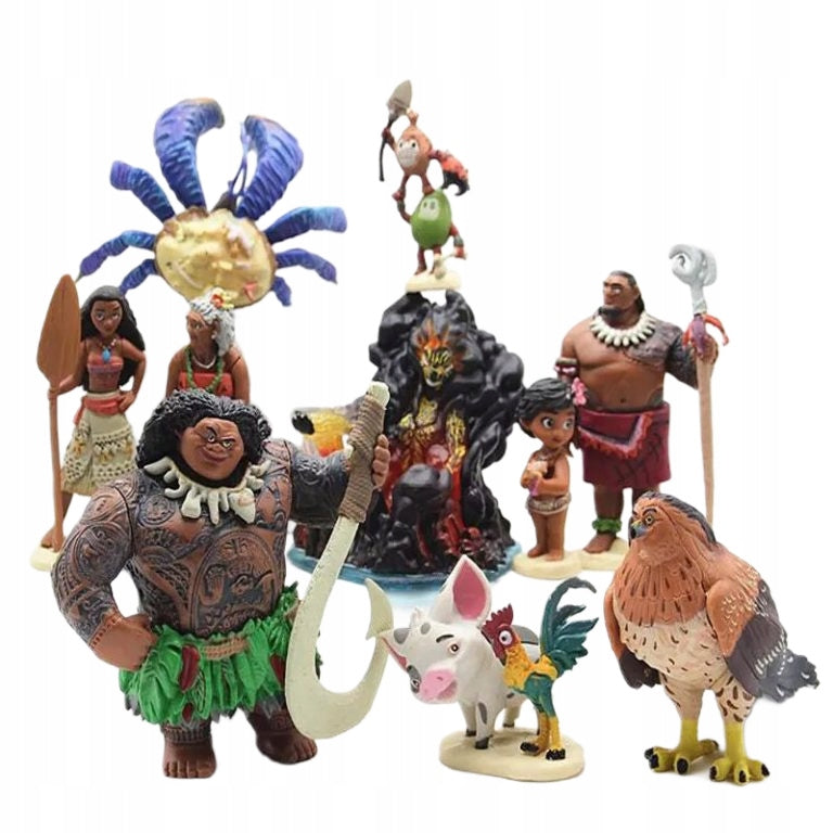 SET OF FIGURINE FIGURINES 10 PIECES FROM FAIRY TALE VAIANA TOY GIFT FOR CHILDREN