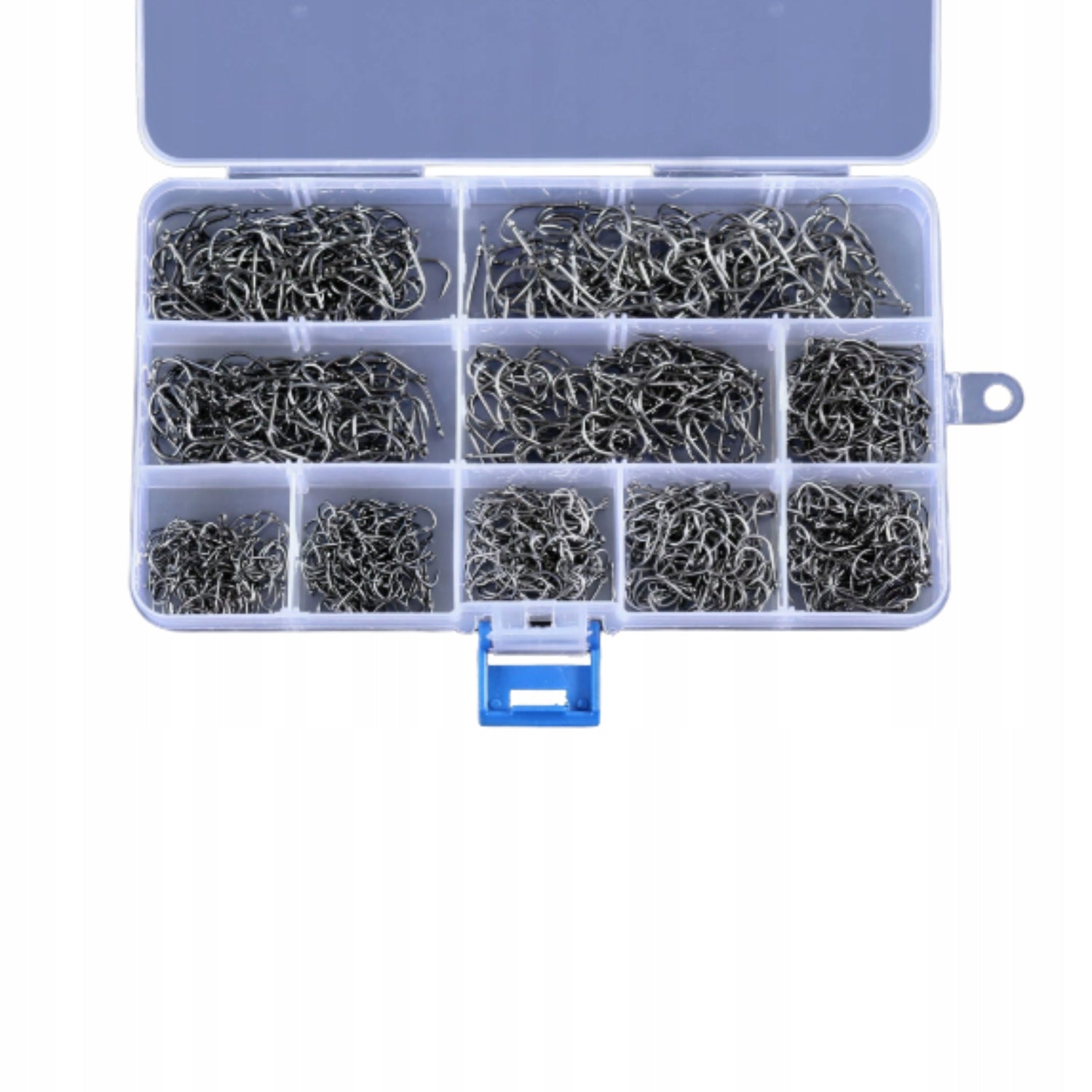 SET OF FISHING HOOKS 1000 PIECES CARBON STEEL 10 SIZES Packaging status original