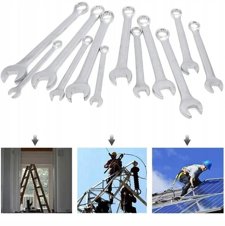 SET OF FLAT EYE WRENCHES 6-22mm 12el Manufacturer code ZESTAW KLUCZY PŁASKO OCZKOWYCH 6-22