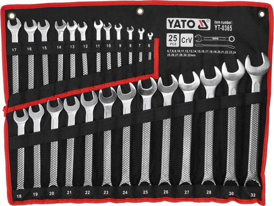 SET OF FLAT-EYE WRENCHES 6-32 25PCS YATO YT-0365 Packaging status original