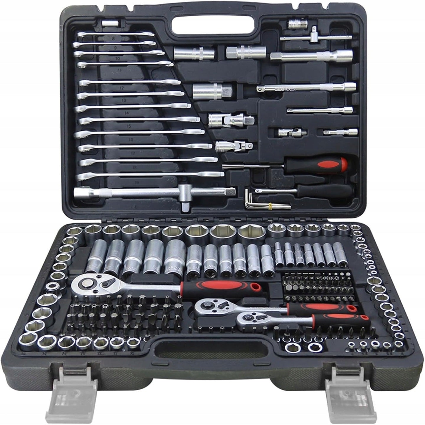 SET OF KEYS 216 ELEMENTS Cr-V SOCKET BITS RATCHET KEYS IN SUITCASE
