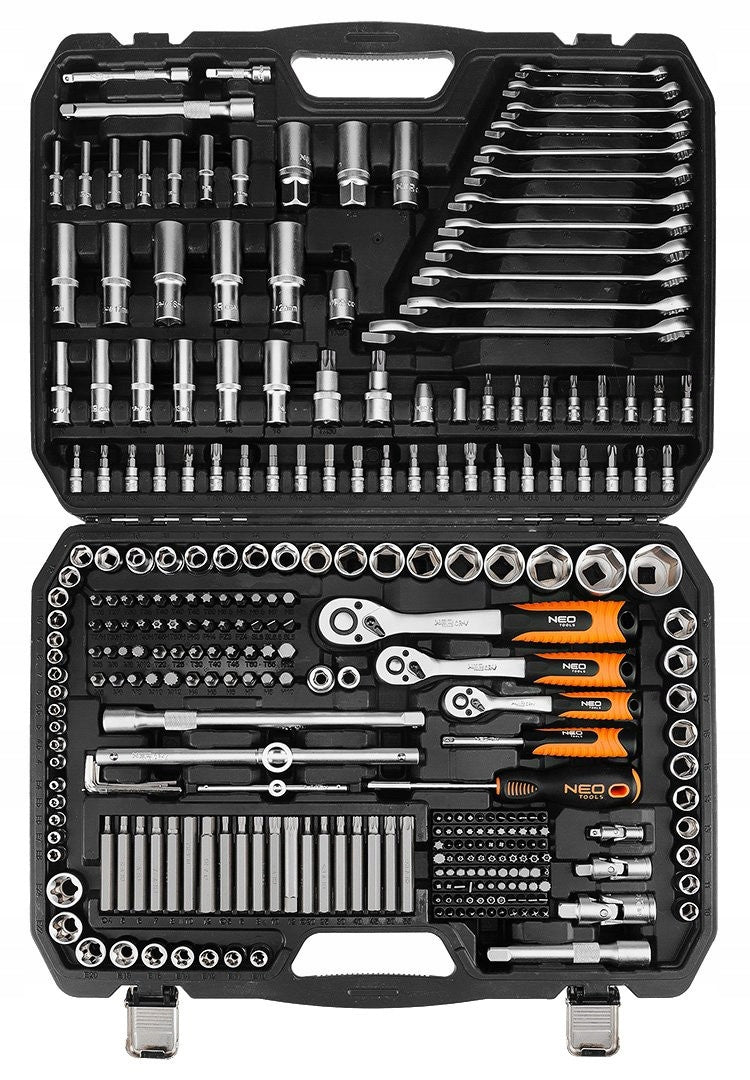 SET OF KEYS 300 ELEMENTS 1/2", 3/8", 1/4", SATIN Neo Tools 10-218 Brand NEO TOOLS