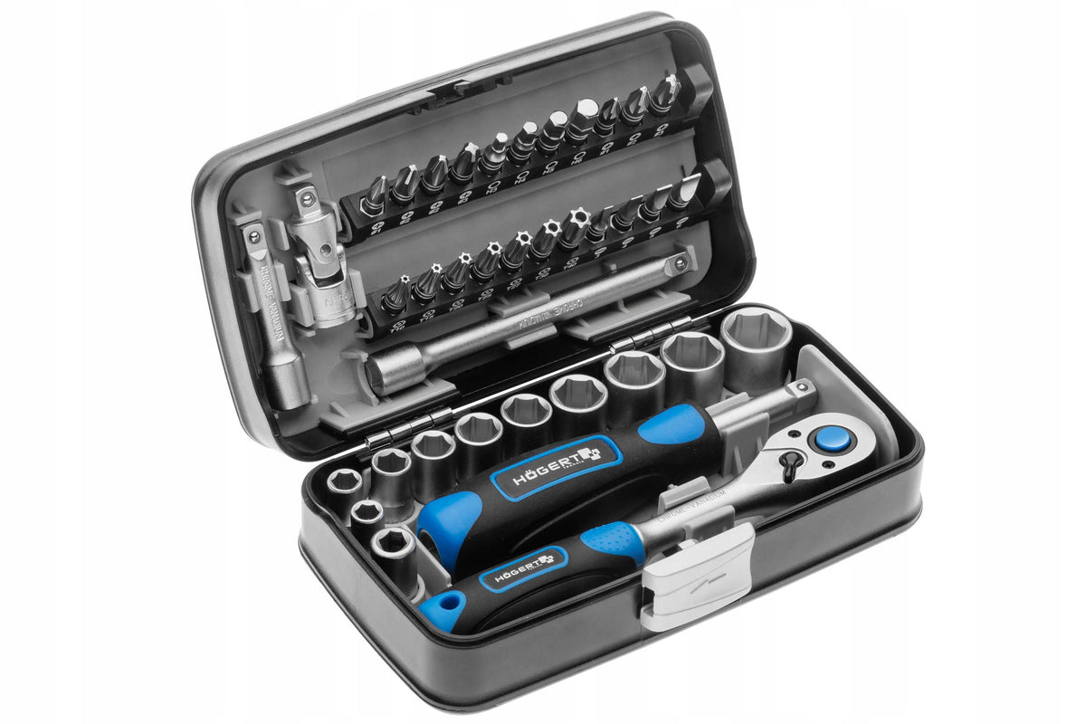 SET OF KEYS AND TIPS HOEGERT 1/4" 38 PCS. HT1R462