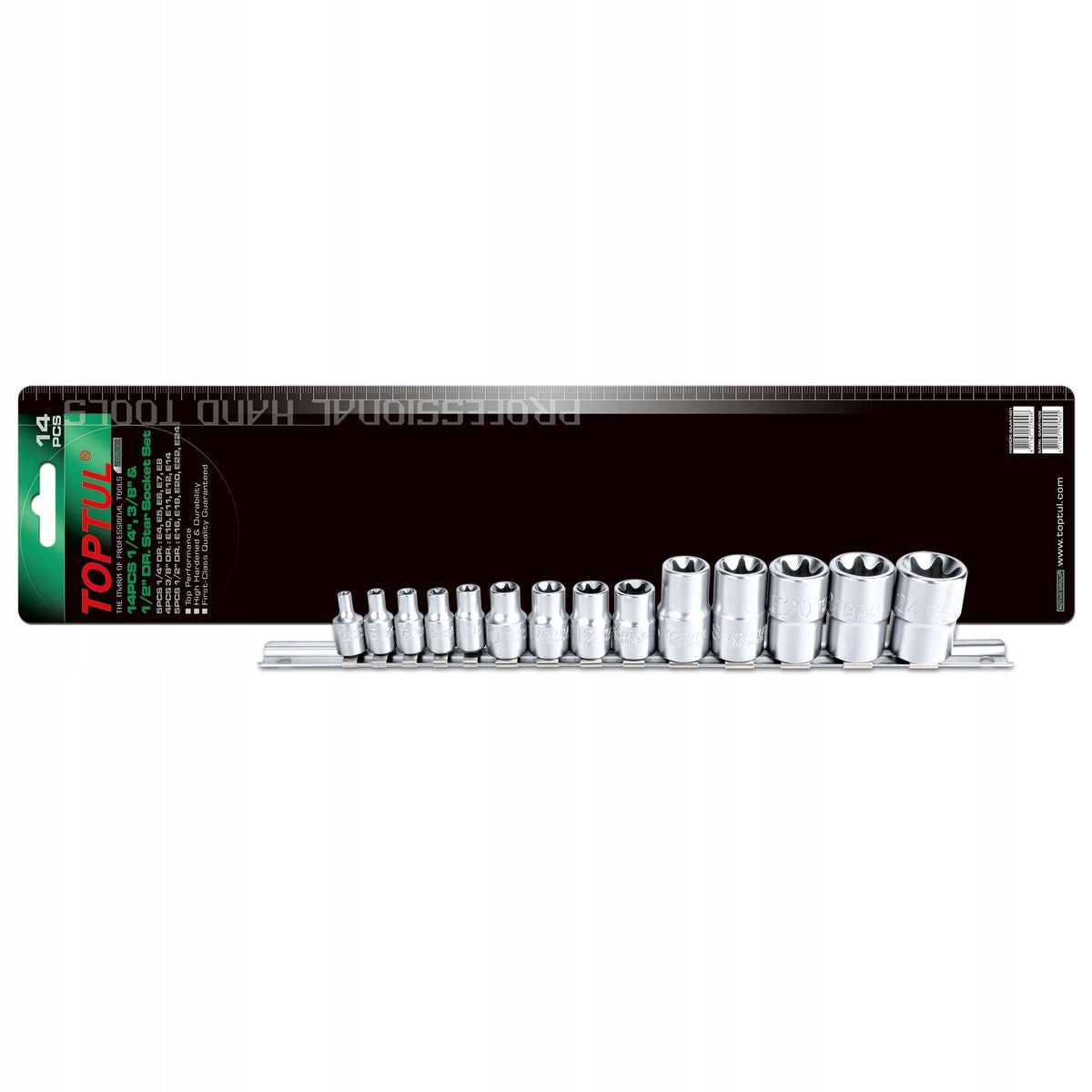 SET OF KEYS TORX CAPS 14PCS INTERNAL E4-E24 SOCKET WRENCHES TORX Manufacturer code GAAR1402