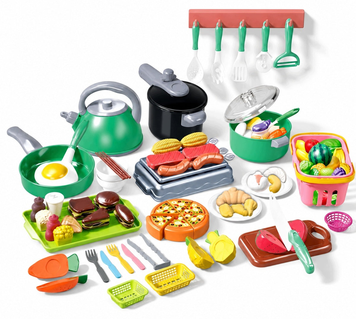 SET OF KITCHEN ACCESSORIES FOR COOKING 108 EL TOY KITCHEN CHILDREN Packaging status original