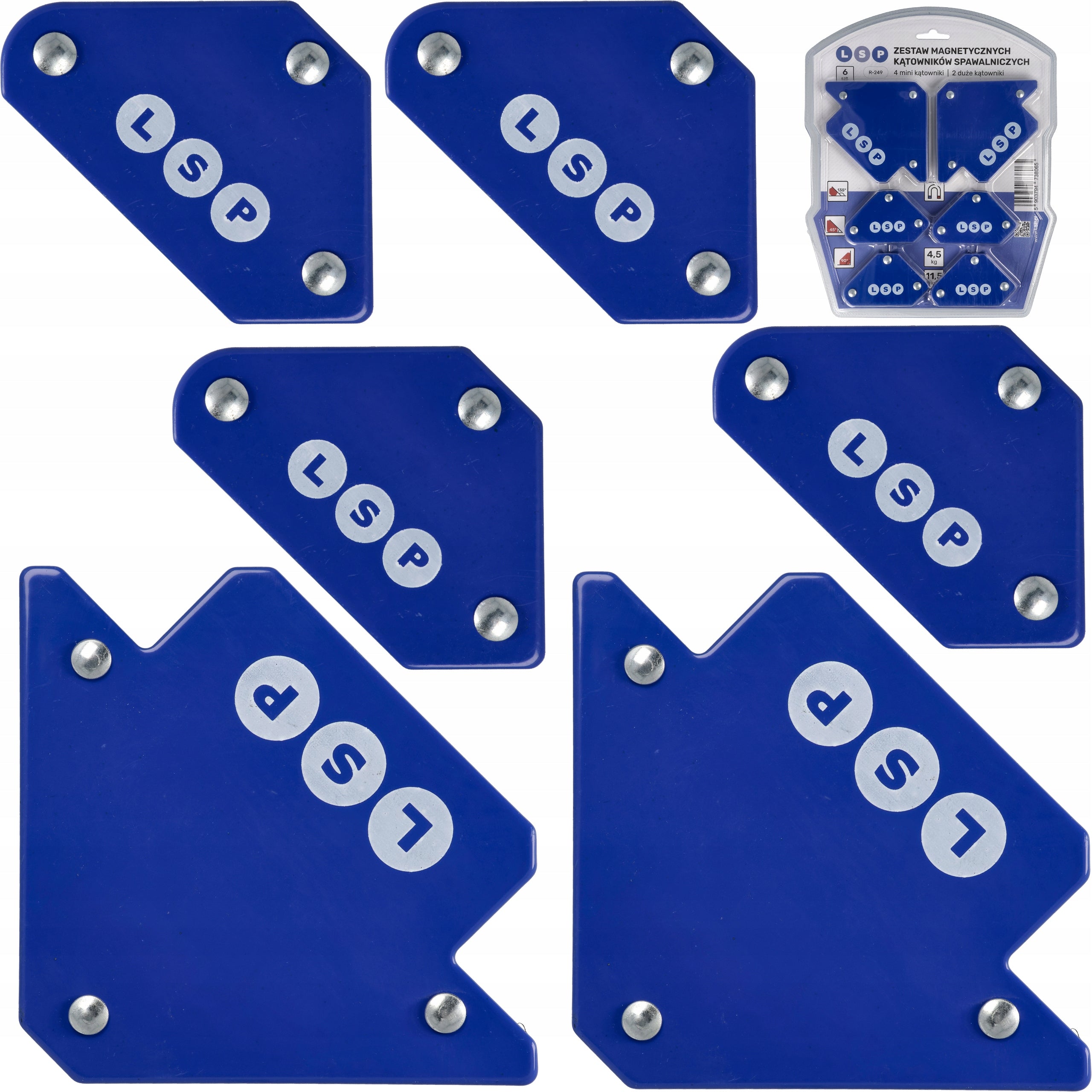 SET OF MAGNETIC ANGLES WELDING MAGNETIC ANGLE 6PCS LSP