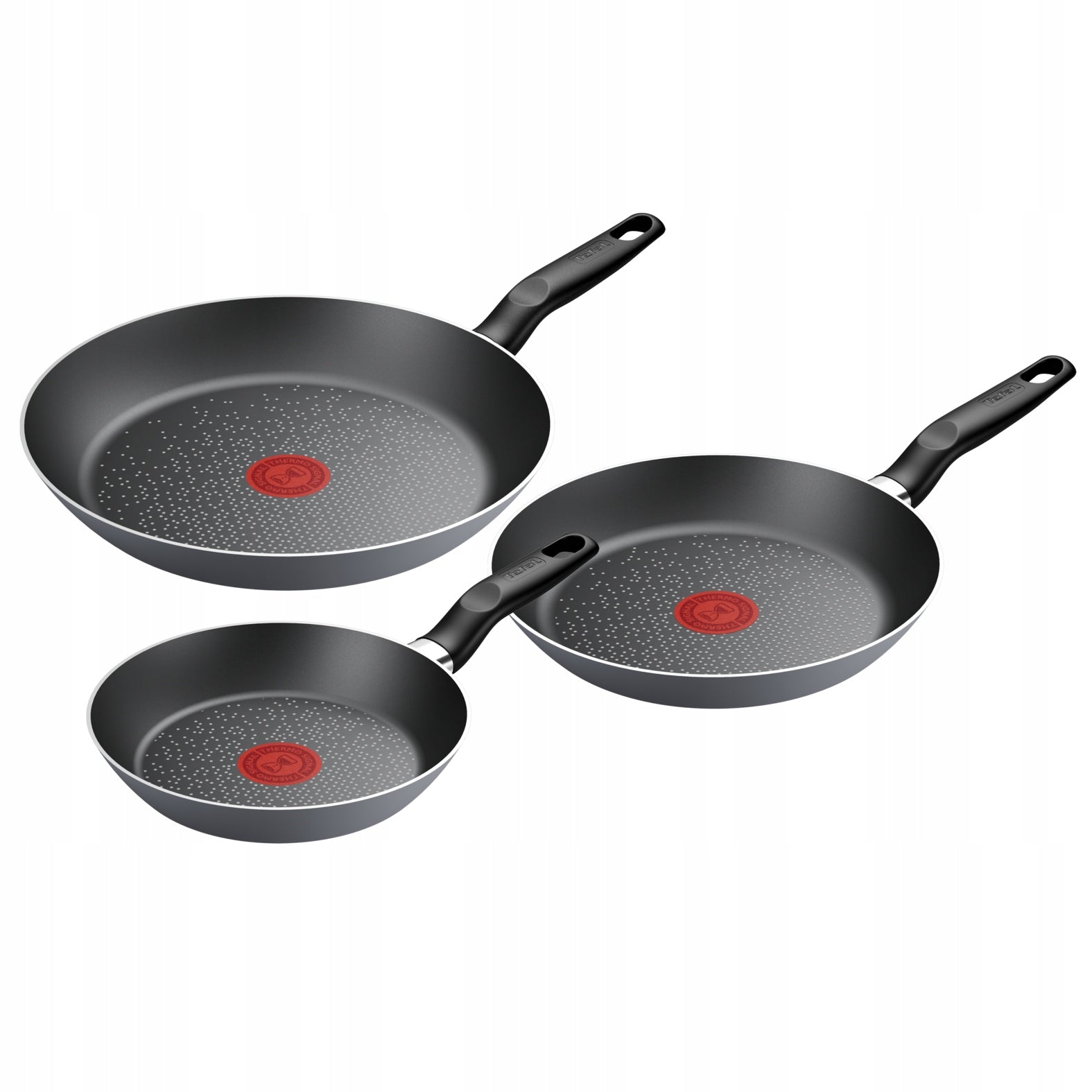 SET OF NON-STICK PANS 3 TITANIUM ELEMENTS SOLID 20/24/28CM