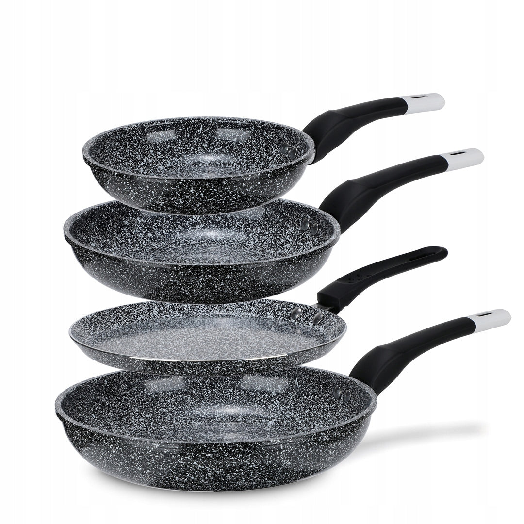 SET OF PANS 20, 24, 28 CM + PANCAKE PAN 24 CM