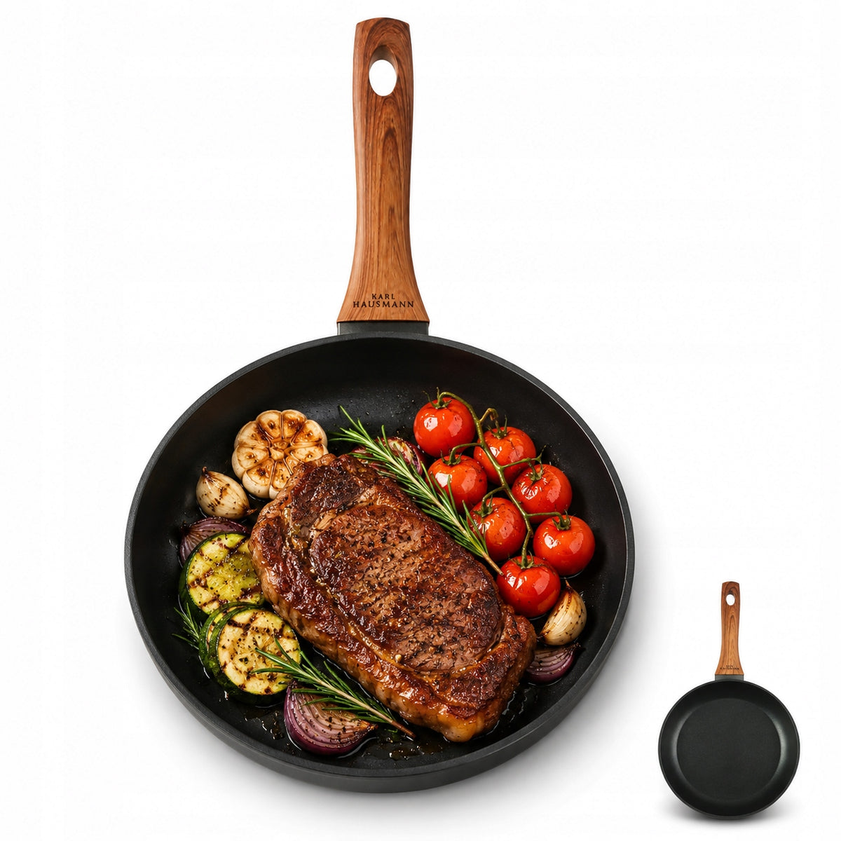 SET OF PANS SET NON STICK INDUCTION GAS 24/28 2PCS FRYING PAN Brand Karl Hausmann