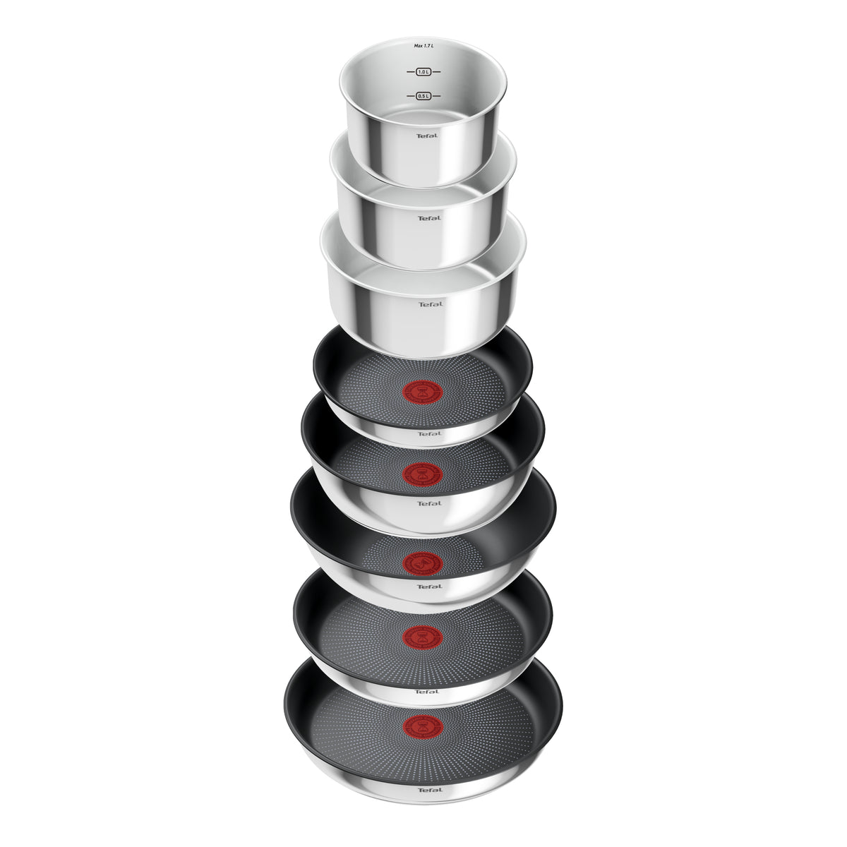 SET OF PANS TEFAL Ingenio Emotion L897SJ04 Stainless Steel 20EL Manufacturer code L897SJ04