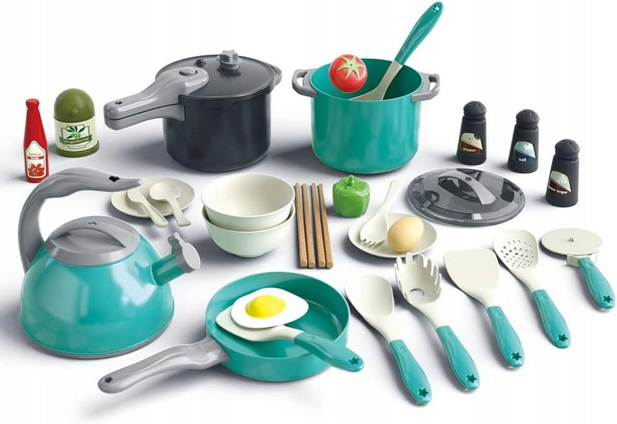 SET OF POTS AND ACCESSORIES FOR CHILDREN'S KITCHEN PLAY POTS FOR CHILDREN Manufacturer code 08657