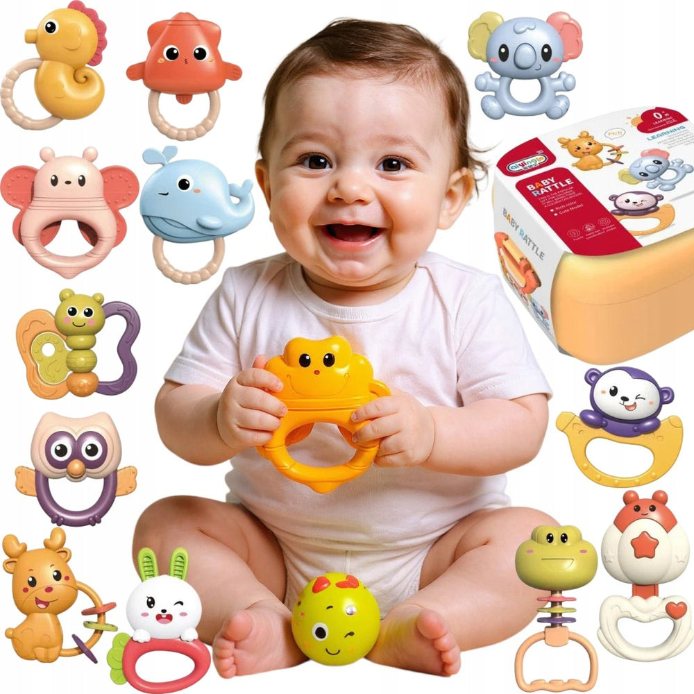 SET OF RATTLES ANIMAL RATTLES TEETHERS TOYS FOR TODDLER CHILDREN