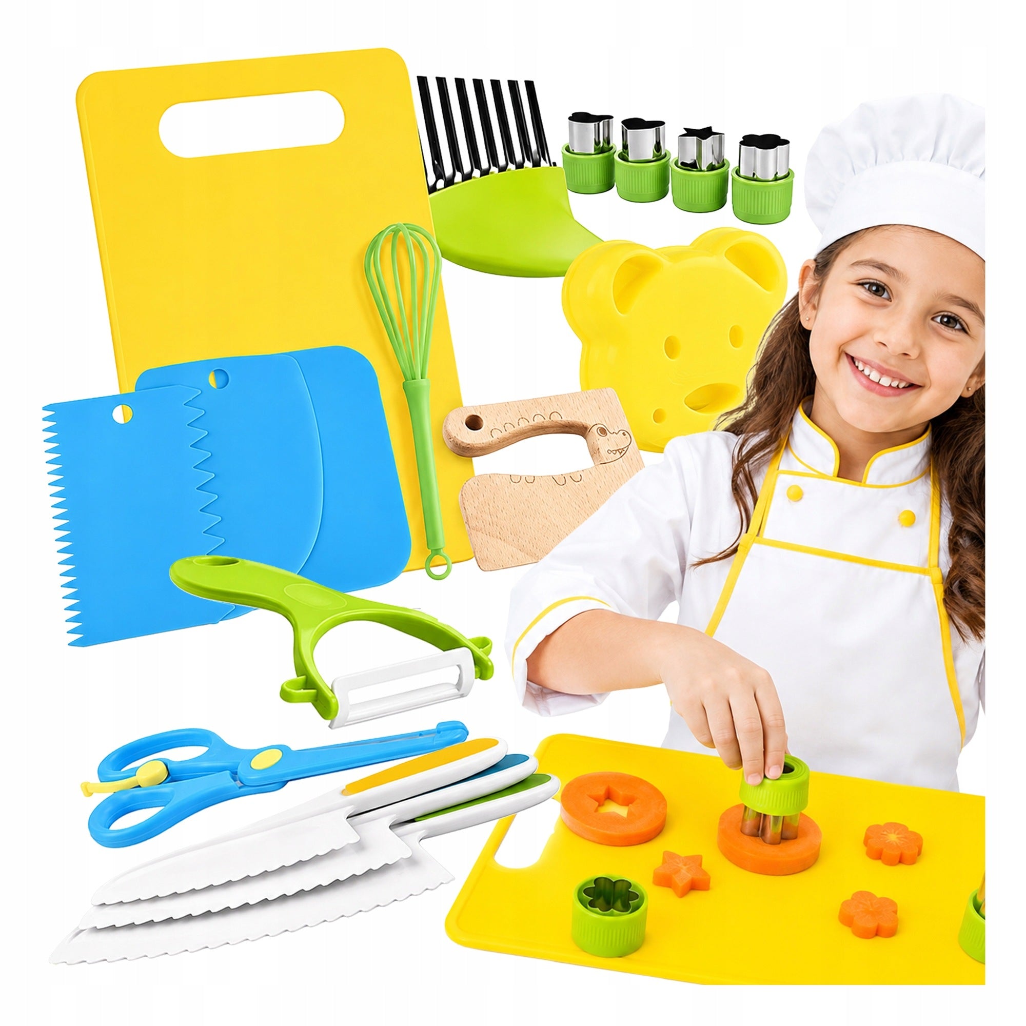 SET OF SAFE KNIVES FOR CHILDREN KITCHEN ACCESSORIES FOR CUTTING 17EL