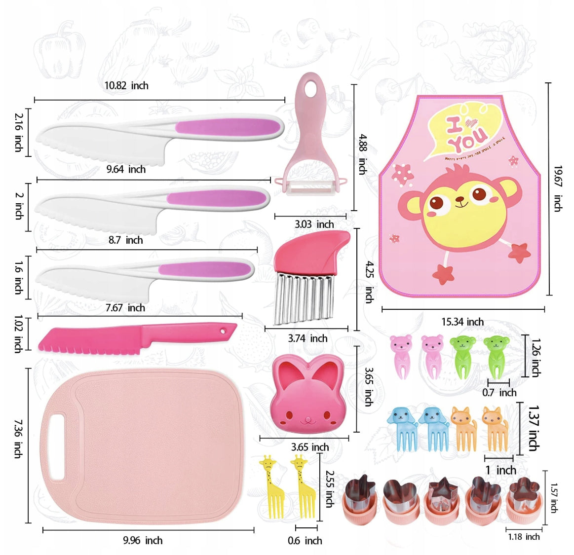 SET OF SAFE Montessori KITCHEN KNIVES FOR CHILDREN MEGA SET XXL Packaging status original