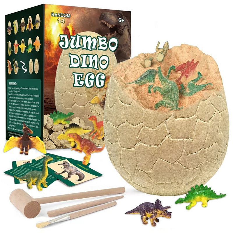 SET OF SMALL ARCHAEOLOGIST EGG XXL WITH DINOSAURS + WOODEN TOOLS