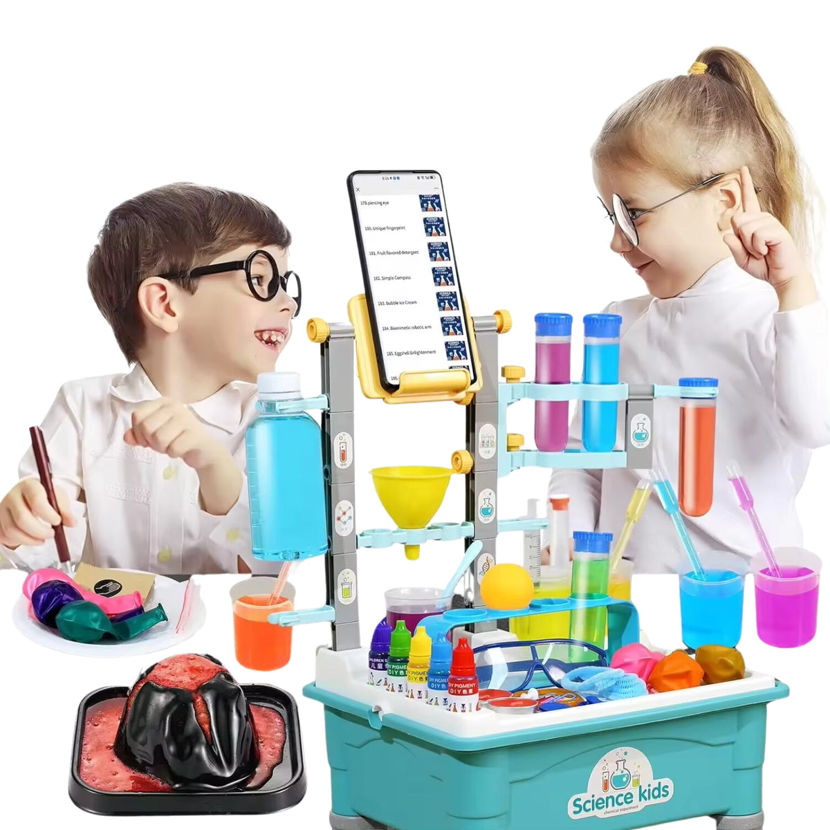 SET OF SMALL CHEMIST LABORATORY SCIENTIFIC EDUCATIONAL TABLE EXPERIMENTS Packaging status original