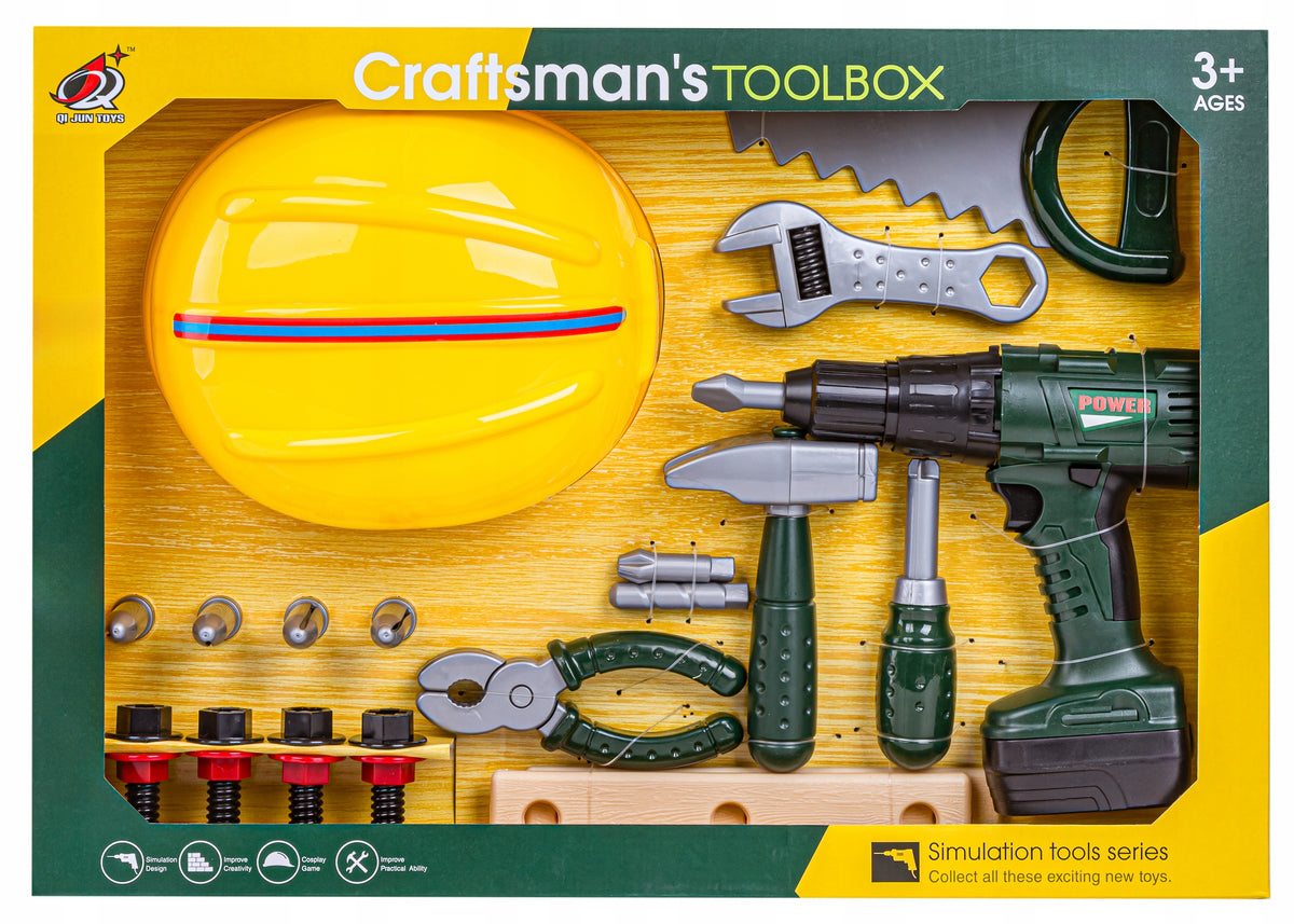 SET OF SMALL DIY SCREWDRIVER TOOLS Helmet Saw Hammer Workshop Brand ChRLD
