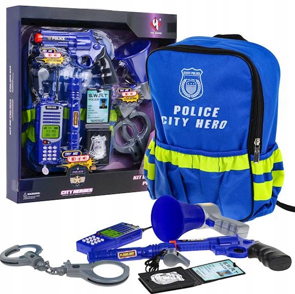 SET OF SMALL POLICEMAN INTERACTIVE FUNCTIONS FOR CHILDREN ROLE-PLAYING EAN (GTIN) 5906063030020