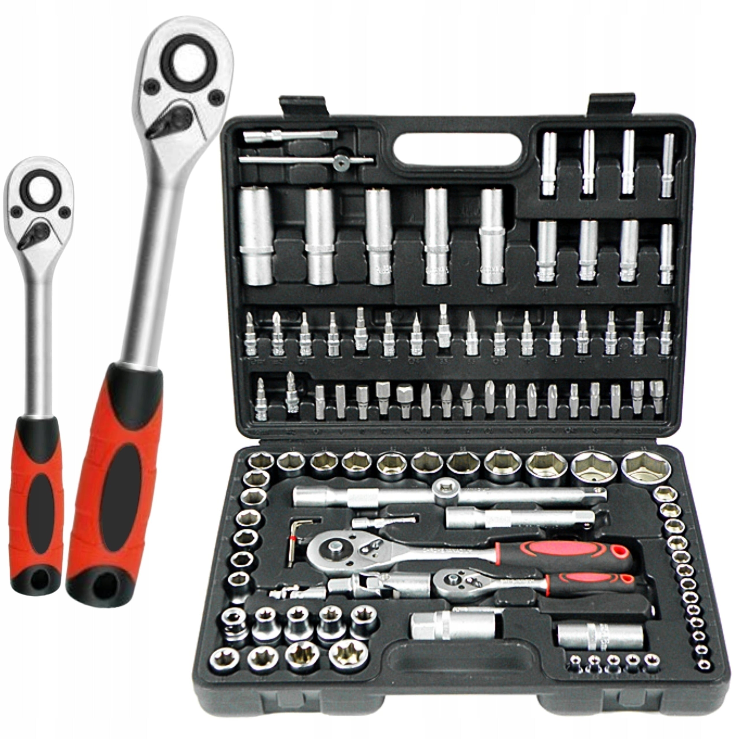 SET OF SOCKET WRENCHES 108 EL. TOOLS SOCKET WRENCHES SUITCASE TORX BITS