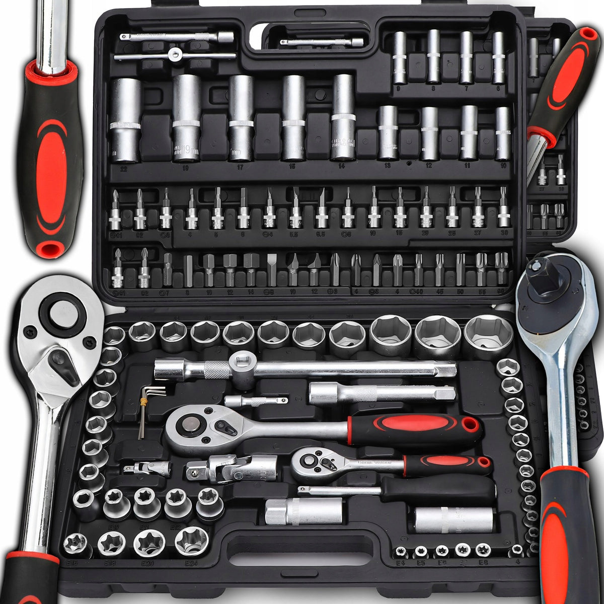 SET OF SOCKET WRENCHES TOOLS SOCKET WRENCHES 108 EL. SUITCASE TORX BITS Manufacturer code Zestaw Garażowy Klucze Nasadkowe Akcesoria