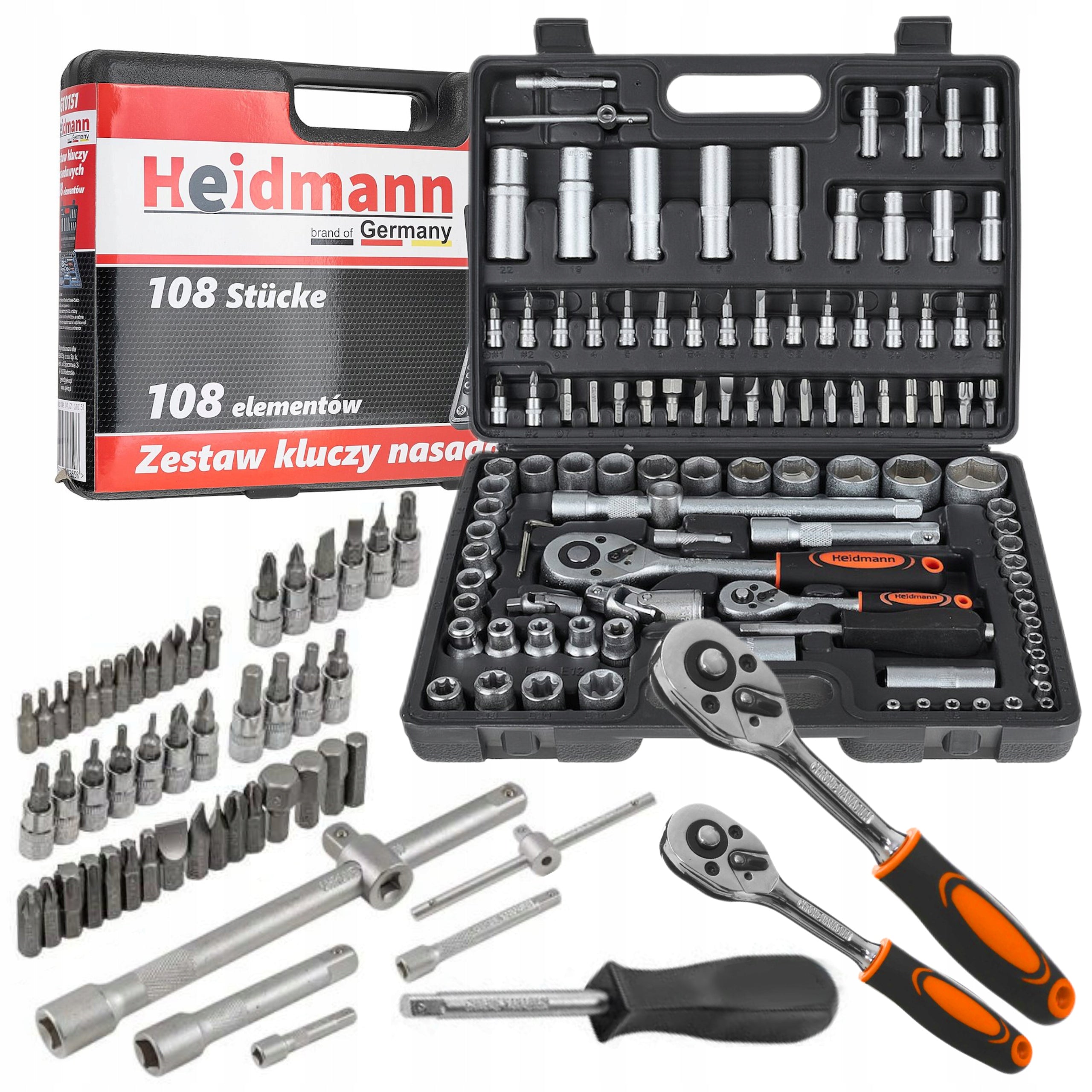 SET OF SOCKET WRENCHES TORX SOCKET WRENCHES 108 PIECES CAP SUITCASE 108