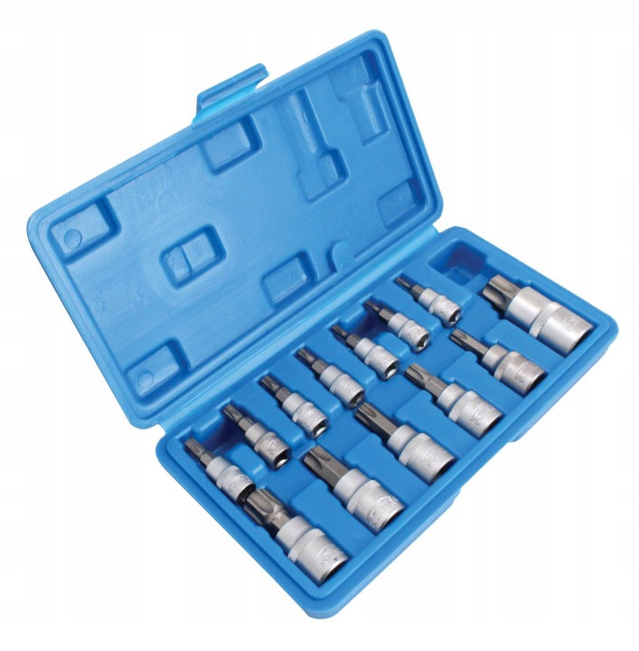 SET OF SOCKET WRENCHES TORX SOCKETS WITH HOLE T8-T60 SATRA Key type socket