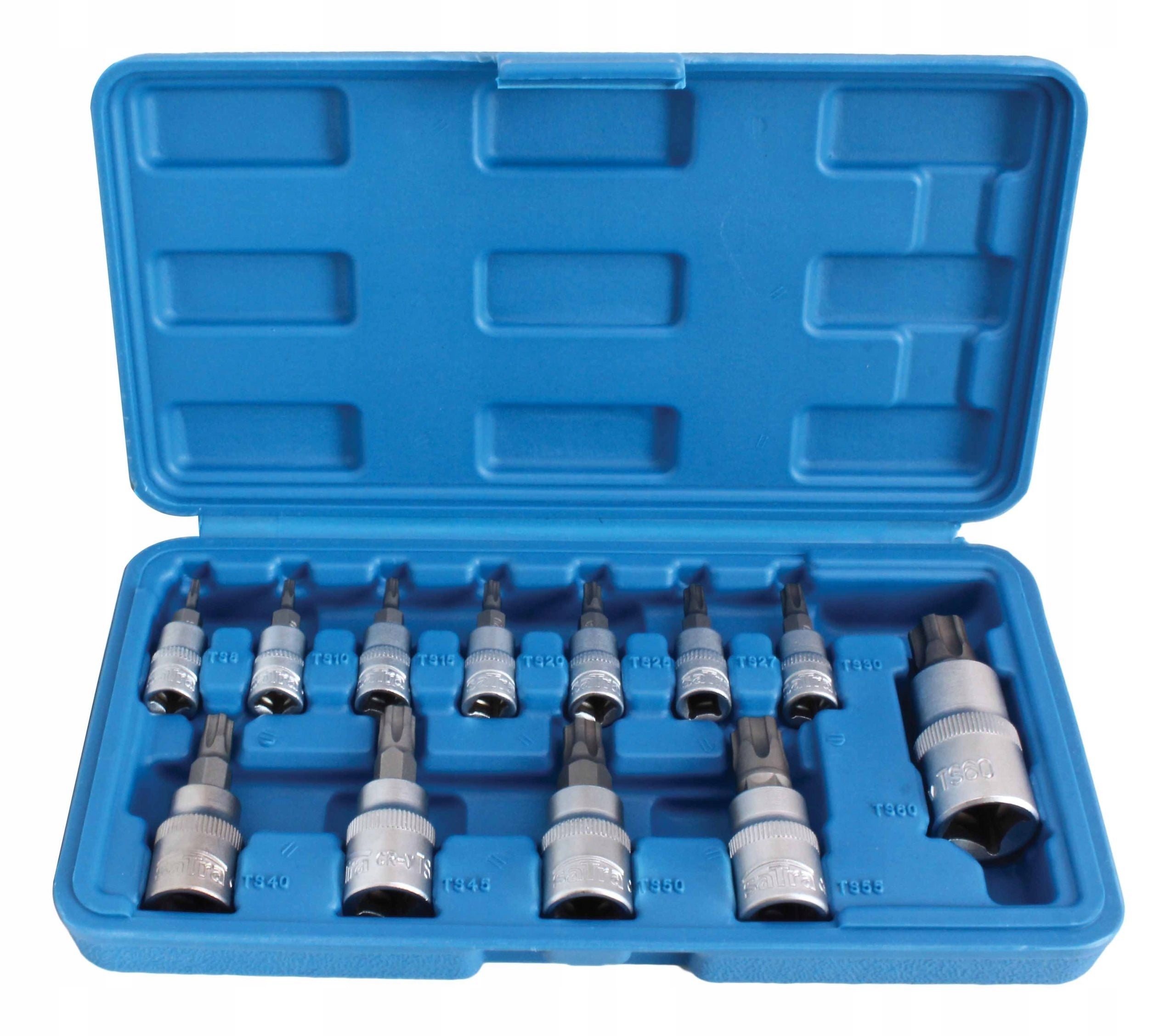 SET OF SOCKET WRENCHES TORX SOCKETS WITH HOLE T8-T60 SATRA