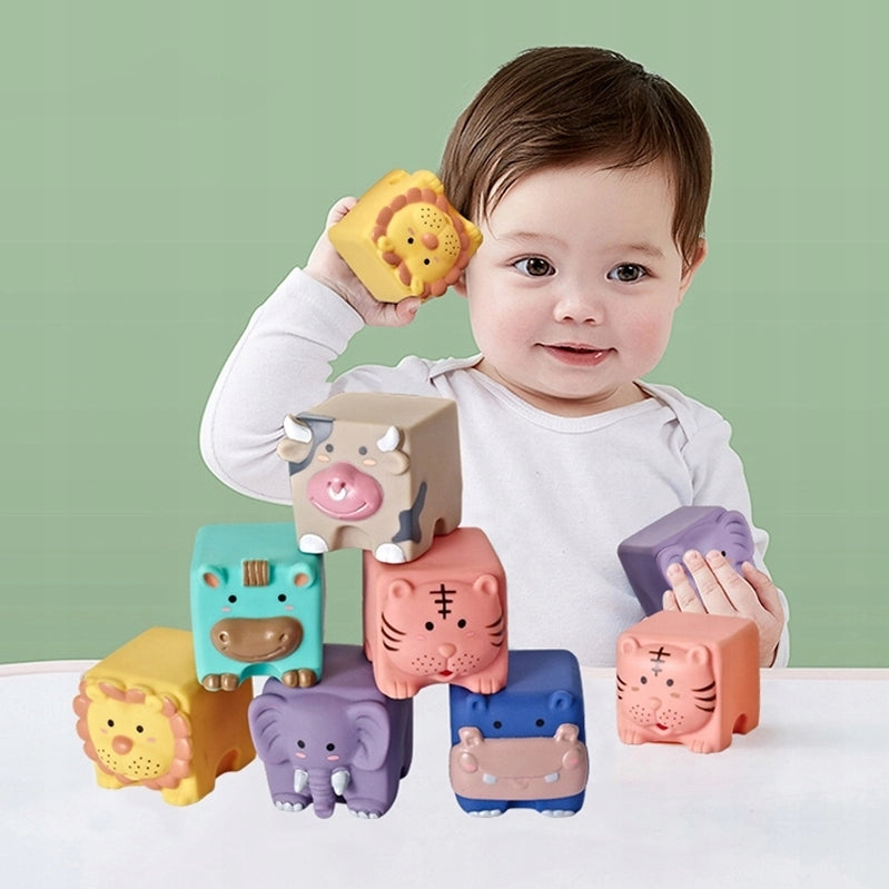 SET OF SOFT SENSORY BLOCKS PUZZLE SOUND 12 EL. WOOPIE BABY Manufacturer code 31217