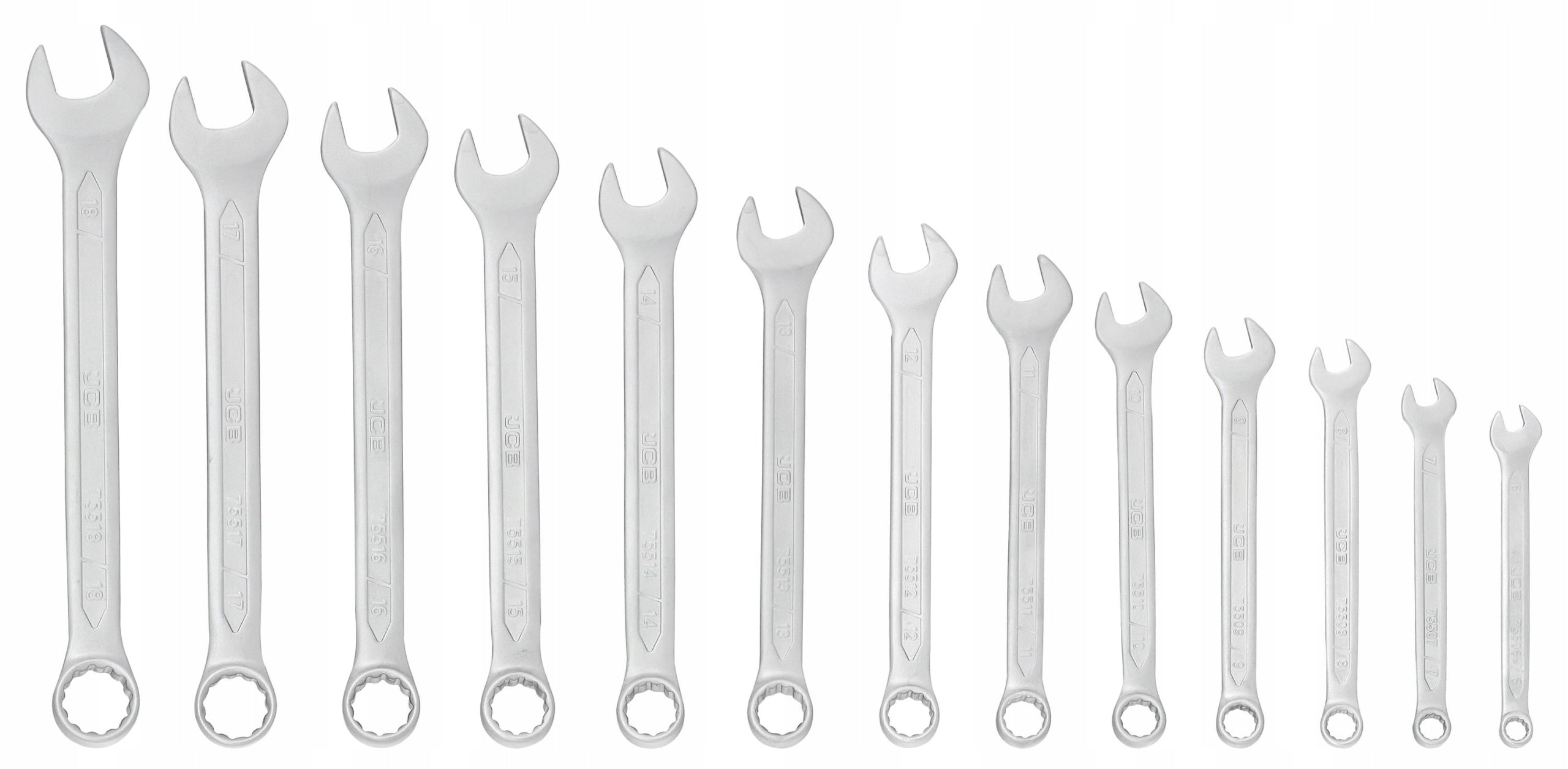 SET OF SPANNER WRENCH 25 ELEMENTS STEEL CRV 6-32 MM JCB Manufacturer code 57166