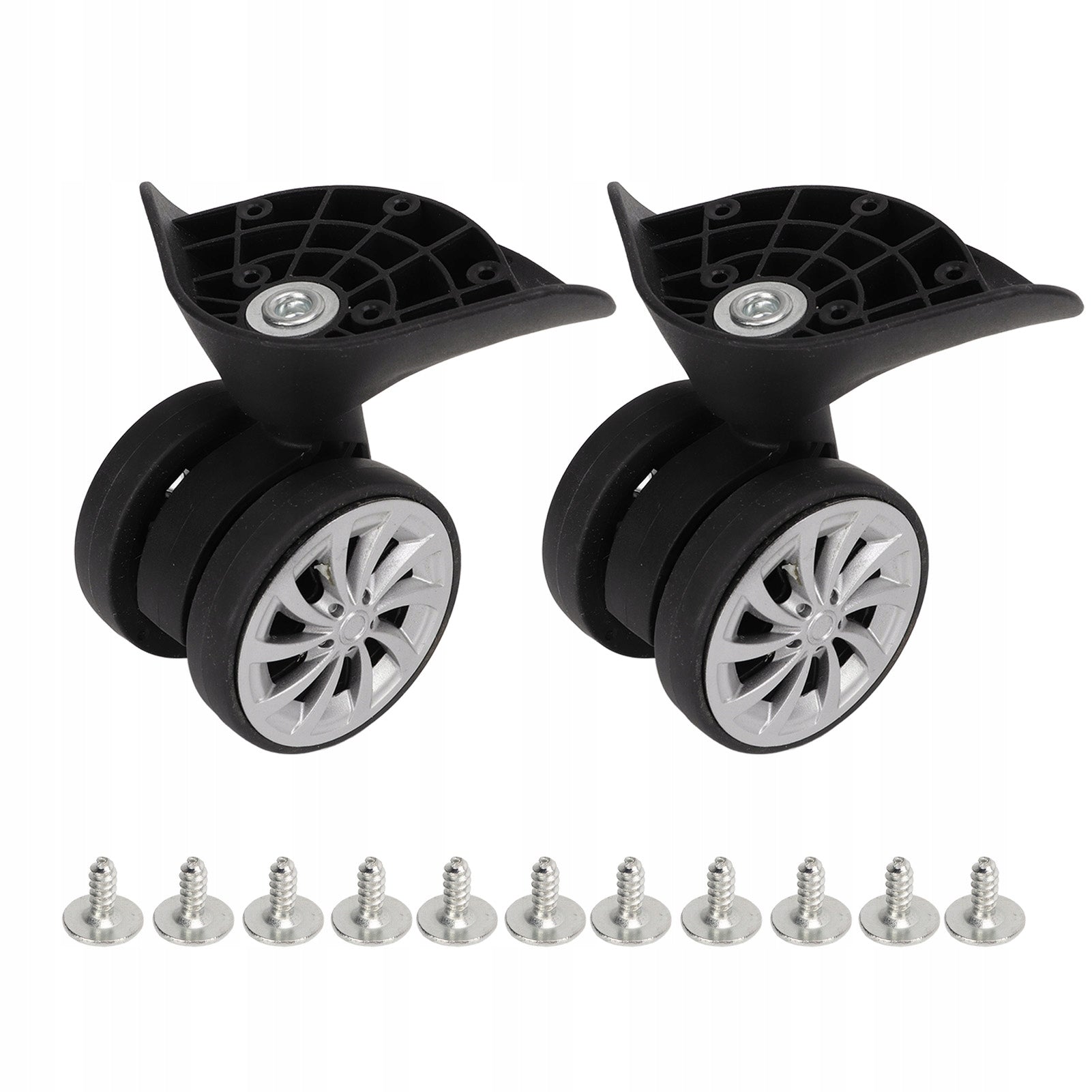 SET OF SPARE WHEELS FOR LUGGAGE SUITCASE SWIVEL REPLACEMENT WHEELS 2PCS