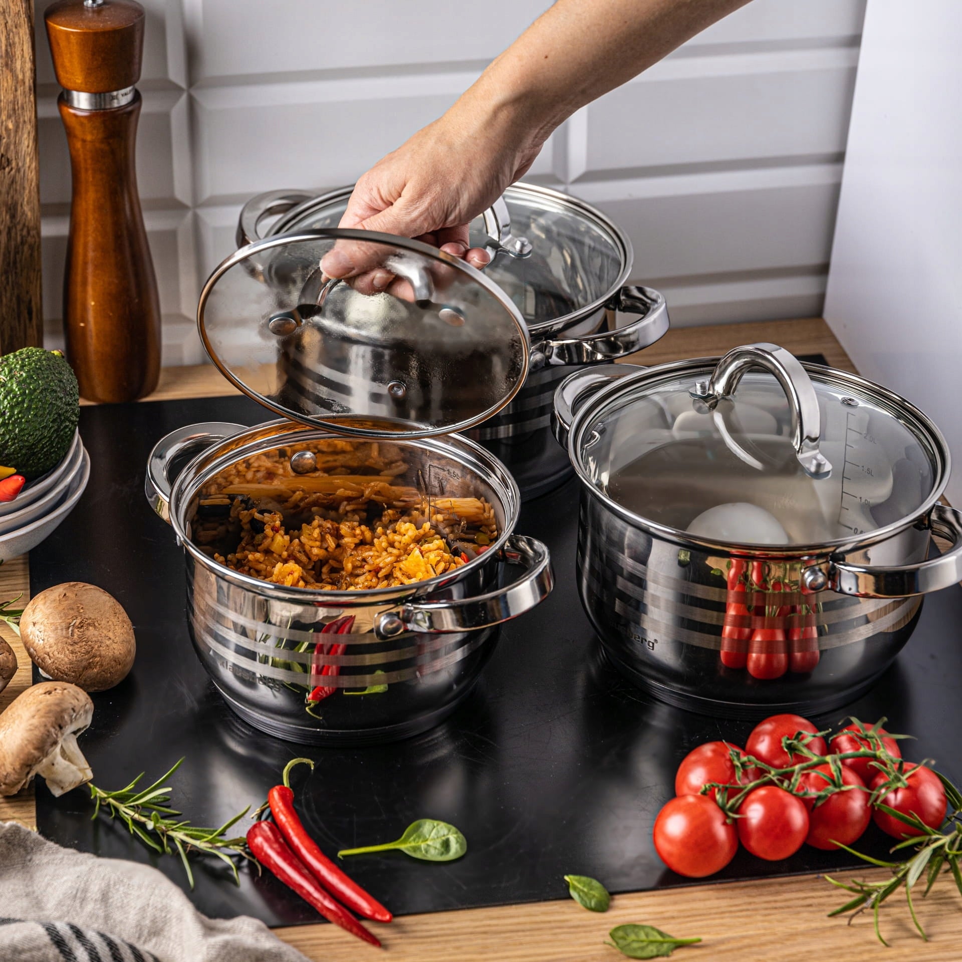 Klausberg puodų rinkinys KB-7693, 6 d.